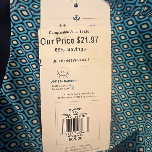 Lady‎ Hagen XXL Ruffle Skort, Blue - Picture 6 of 9